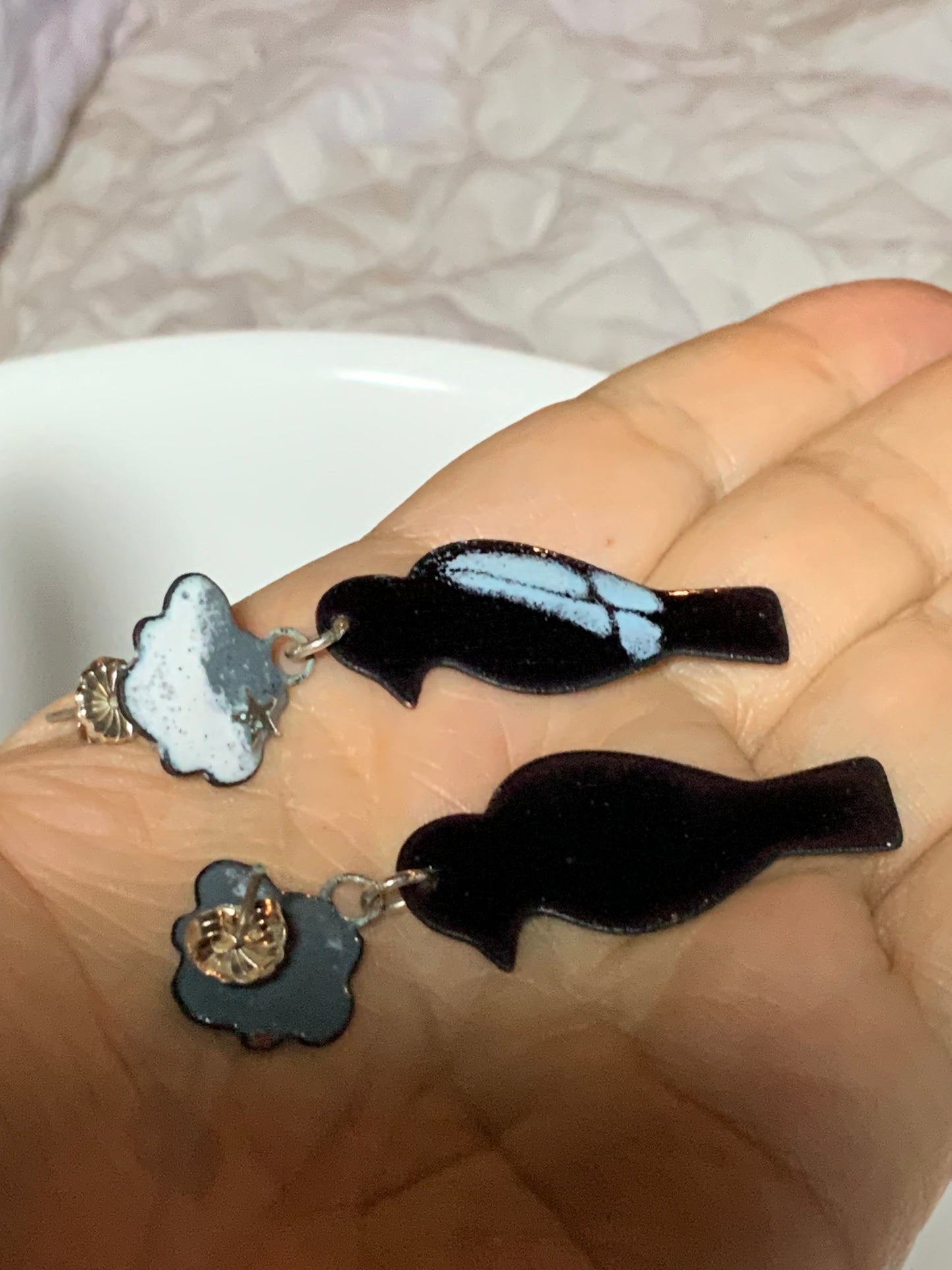 Enameled Bird and Cloud with SS star