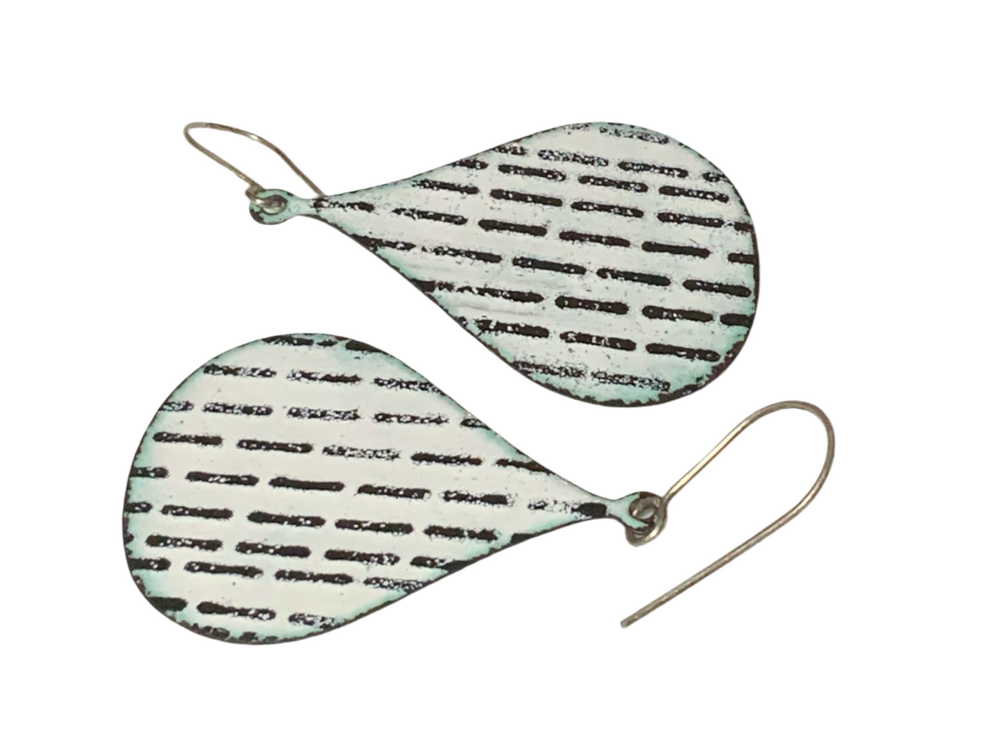 Geometric Lines Curved Balloon Earrings
