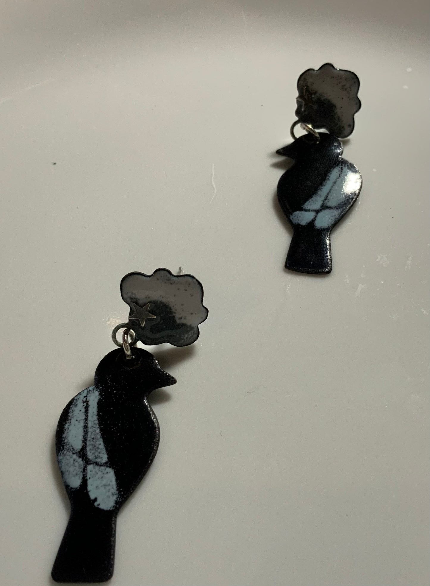 Enameled Bird and Cloud with SS star