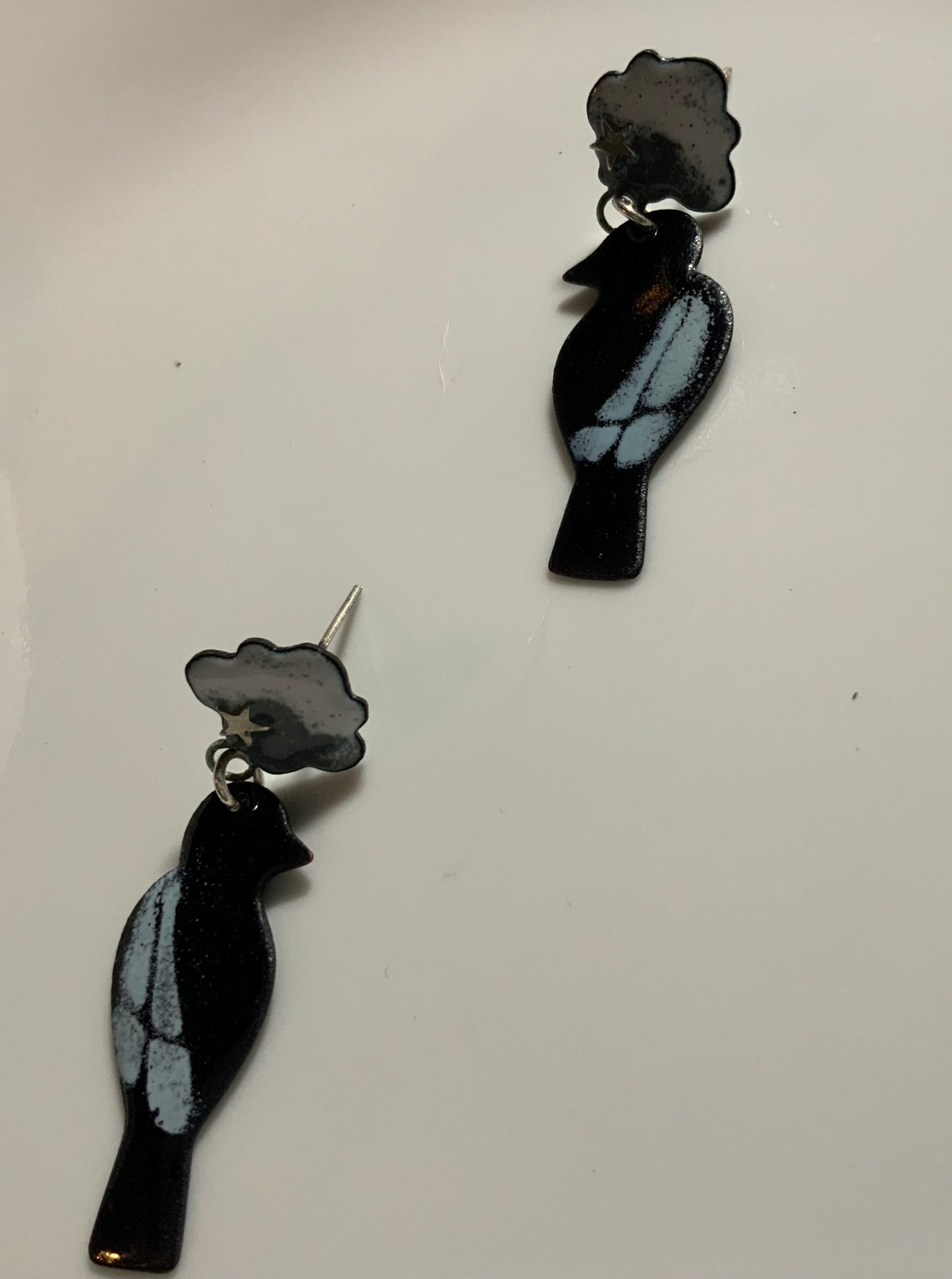 Enameled Bird and Cloud with SS star