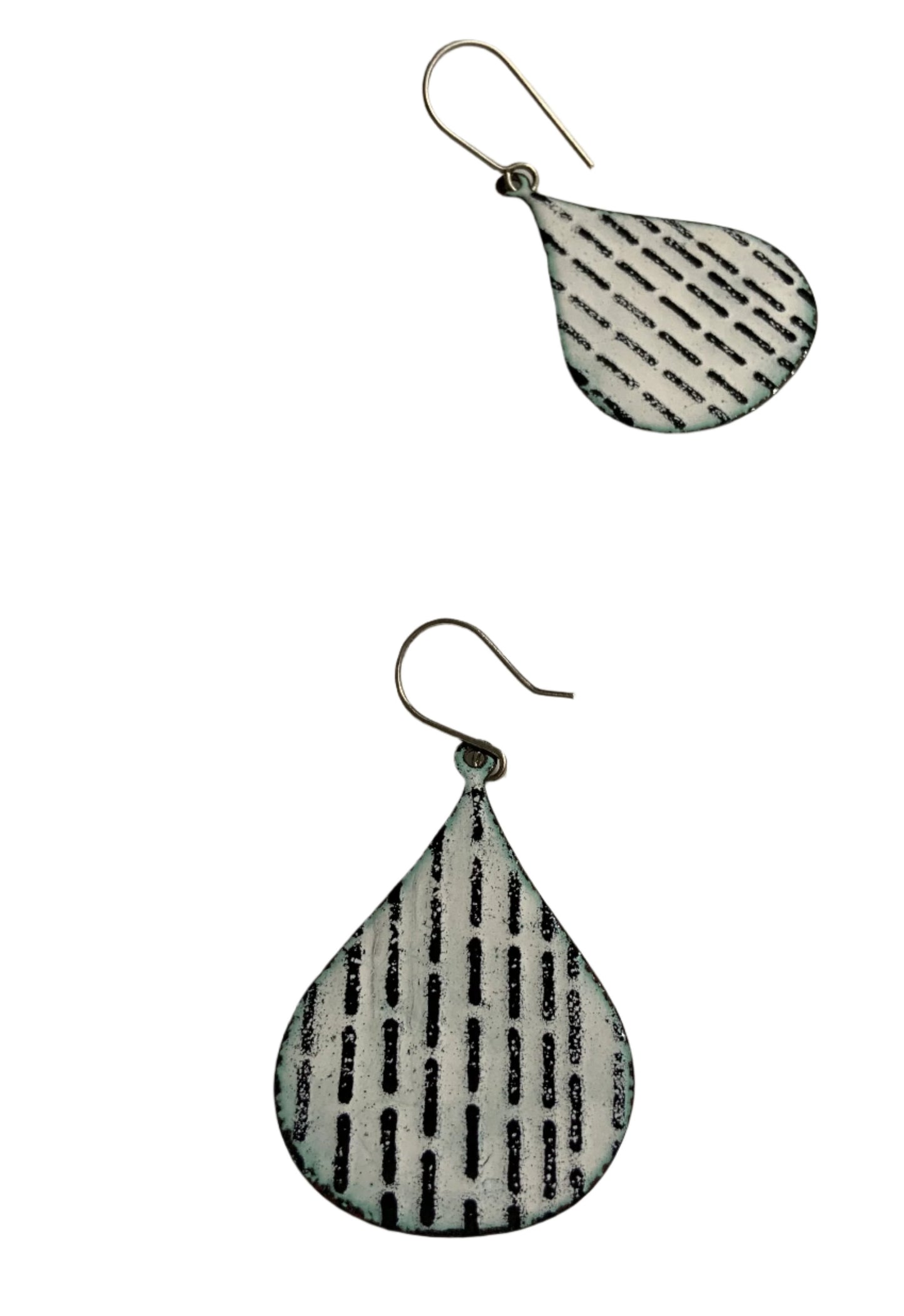 Geometric Lines Curved Balloon Earrings